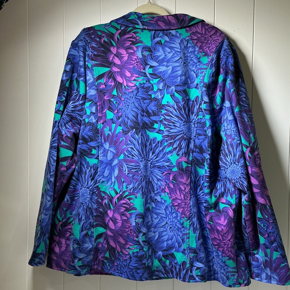Isaac Mizrahi Live Cardigan Jacket Women's Plus Size 3X Blazer Floral - Picture 4 of 8